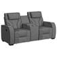 Mayberry Hill Blitz Manual Reclining Loveseat in Simba Slate and Black Welt, , large