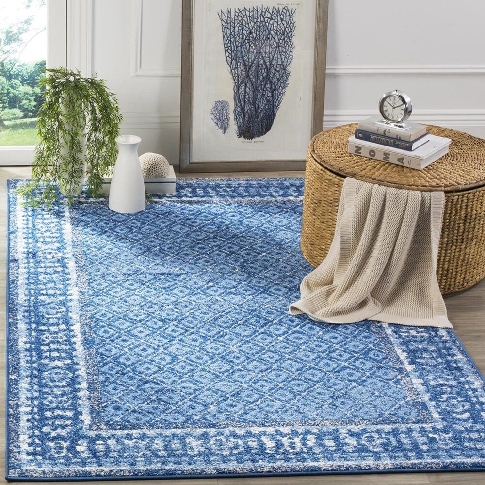 Safavieh Adirondack ADR110F-5 5"1" x 7"6" Light Blue/Dark Blue Area Rug, , large