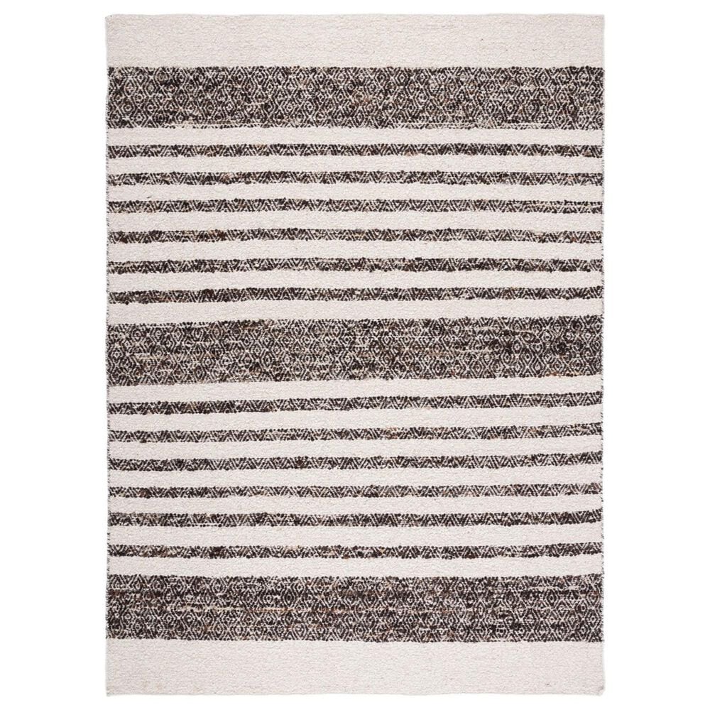 Safavieh Natura NAT329Z 9" x 12" Black and Ivory Area Rug, , large