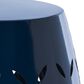 Hearth and Haven Lilac Outdoor Metal Side Table with Cylindrical Design in Dark Blue, , large