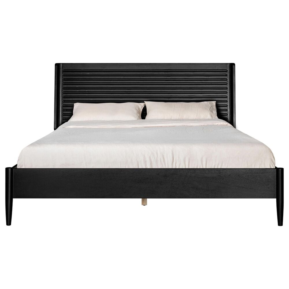 37B Casal Queen Platform Bed in Black Finish, , large