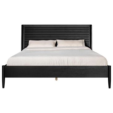 37B Casal Queen Platform Bed in Black Finish, , large