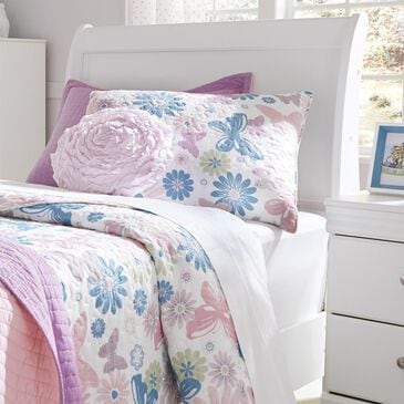 Ashley Anarasia Twin Sleigh Headboard in White, , large