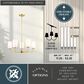 Vaxcel International Co. Ltd. Shelby 5-Light Chandelier in Natural Brass, , large