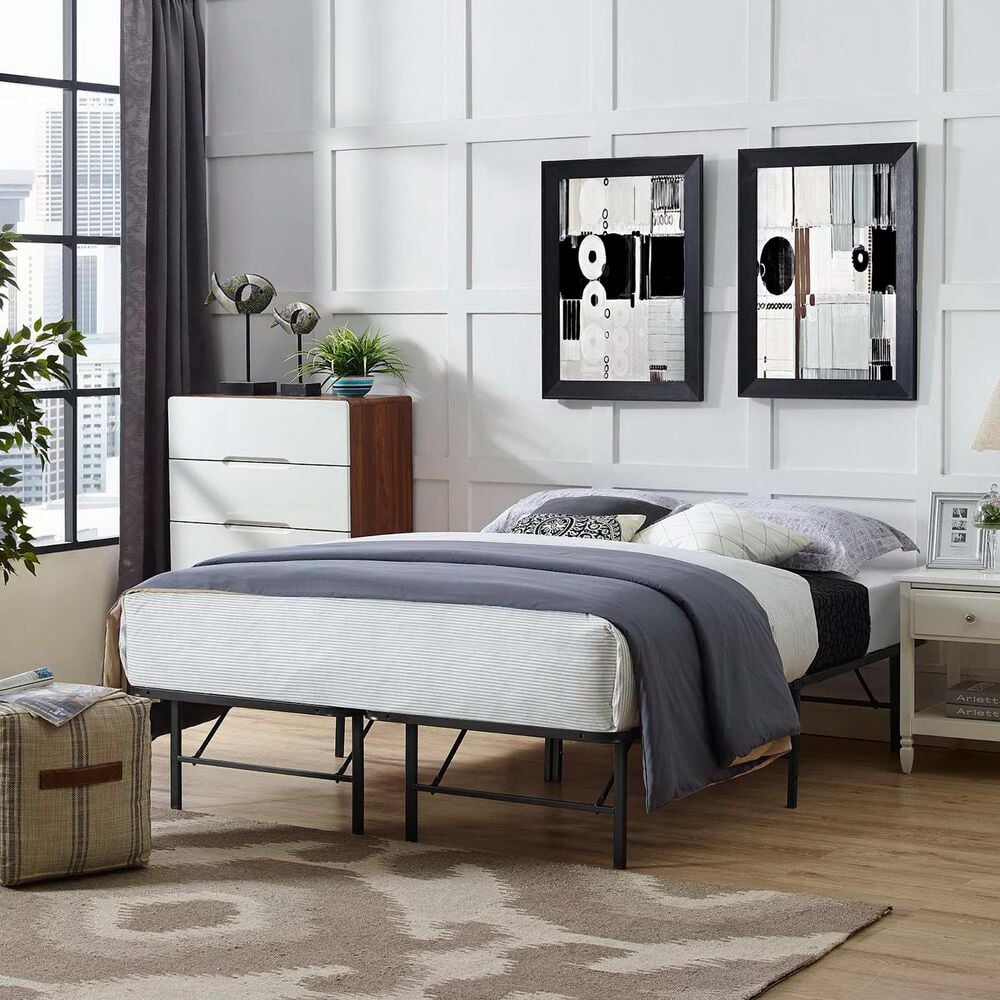 Modway Horizon Platform Queen Bed Frame in Brown, , large