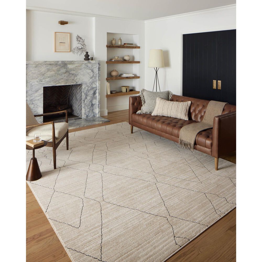 Loloi II Darby 5&#39;3&quot; x 7&#39;6&quot; Sand and Charcoal Area Rug, , large