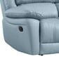 Furniture of America Glarus Manual Reclining Sofa in Powder Blue, , large