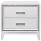 Global Furniture USA Lily 2-Drawer Nightstand in White and Glitter, , large