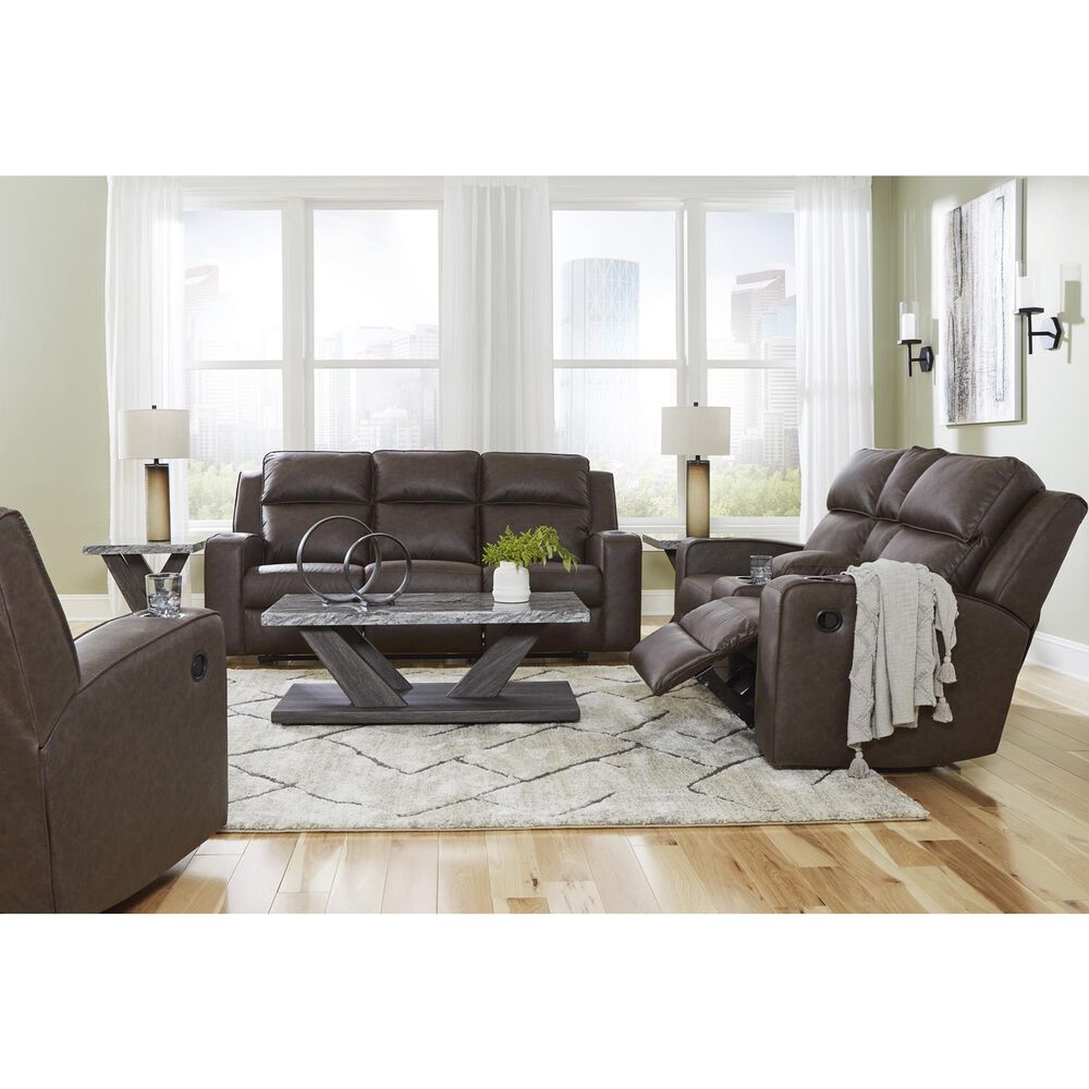 Ashley Lavenhorne 2-Piece Manual Reclining Living Room Set in Umber, , large