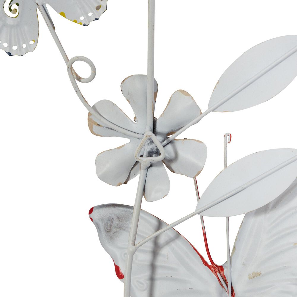 Maple and Jade 45&quot; x 7&quot; Eclectic Butterfly Wall Decor in Green, Blue, Red, Yellow, Brown and Black, , large
