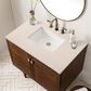 James Martin Vanities Amberly 36" Single Bathroom Vanity in Walnut with 3 cm Eternal Marfil Quartz Top and Rectangular Sink, , large