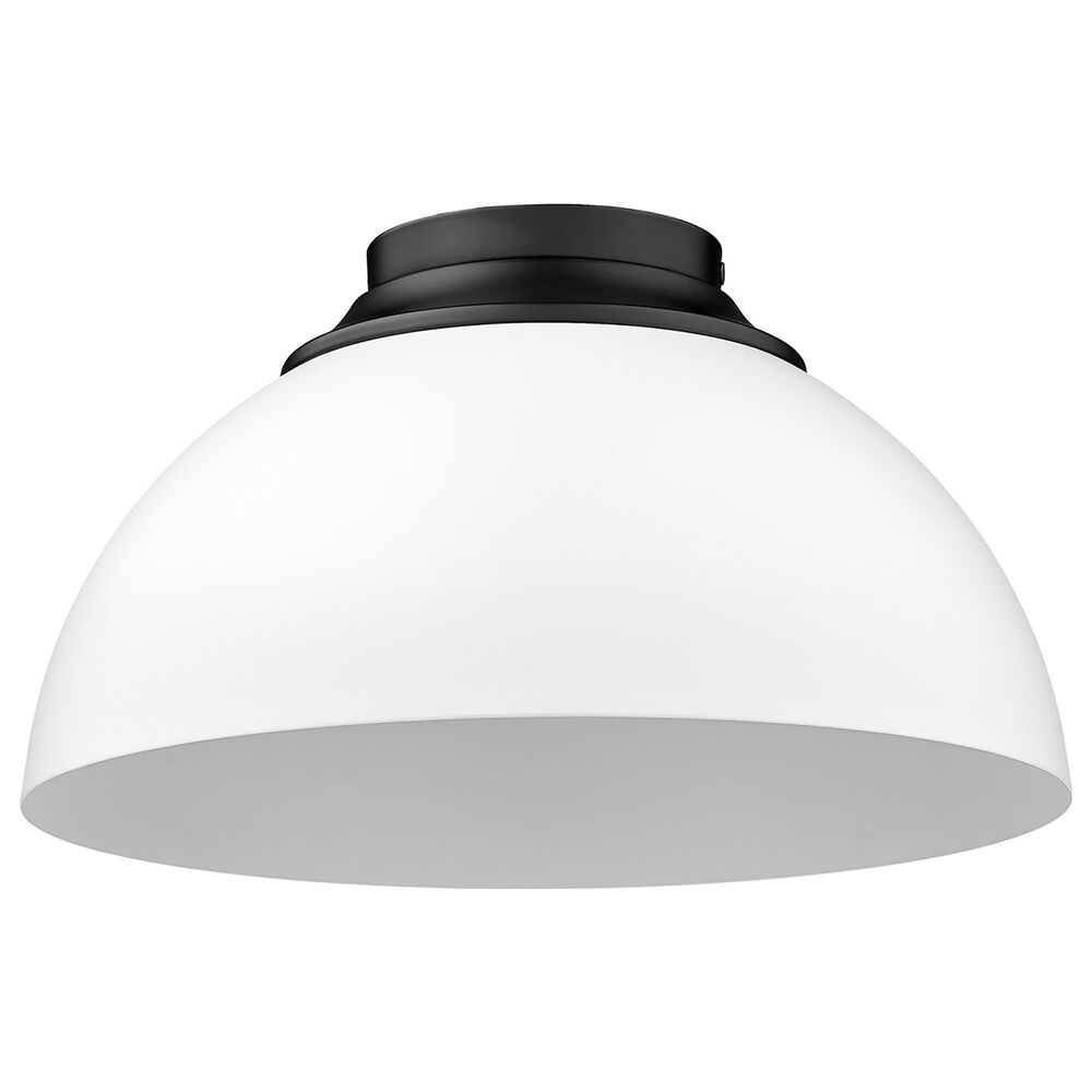 Golden Lighting Zoey Flush Mount in Matte Black and White, , large