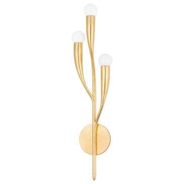 Hudson Valley Lighting Labra 3-Light Wall Sconce in Vintage Gold Leaf, , large