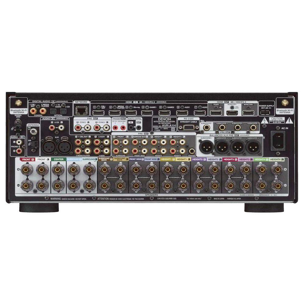 Denon 150W 15.4-Channel AV Receiver in Black, , large
