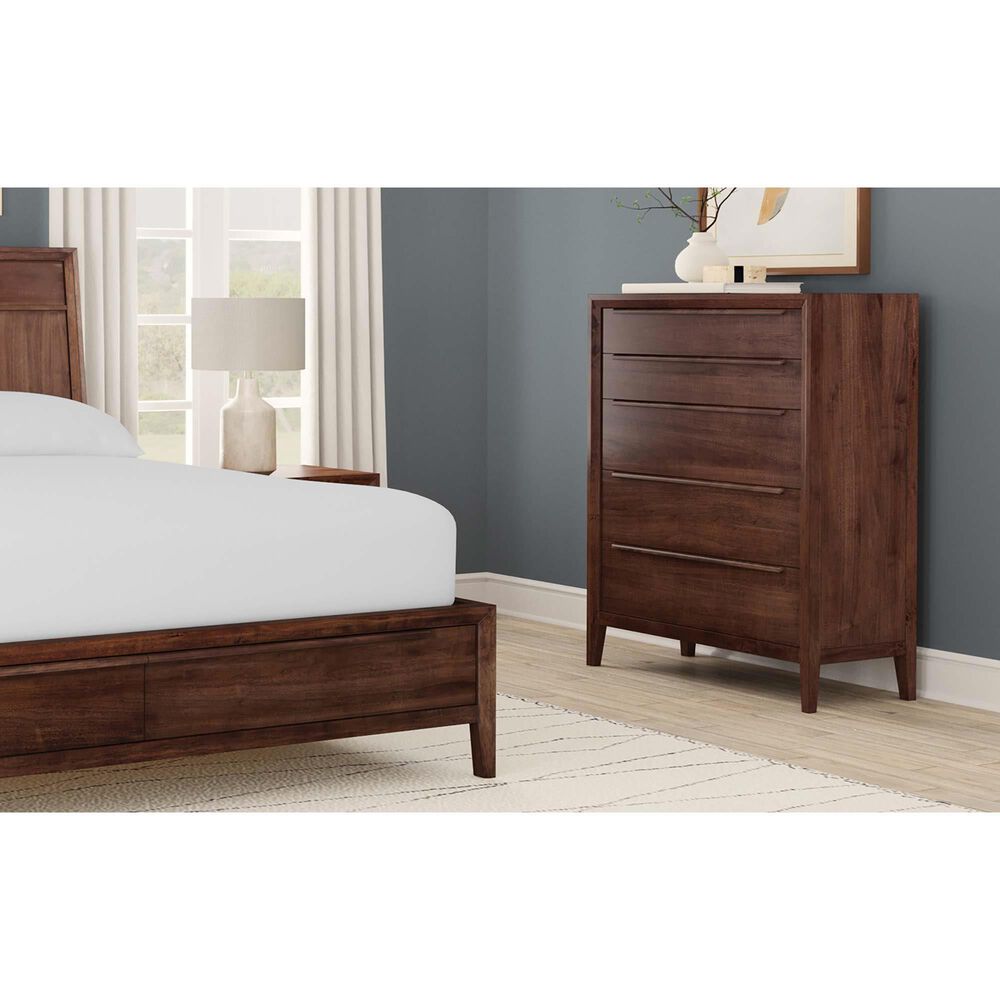A-America Ralston 5-Piece King Storage Bedroom Set in Dark Amber, , large