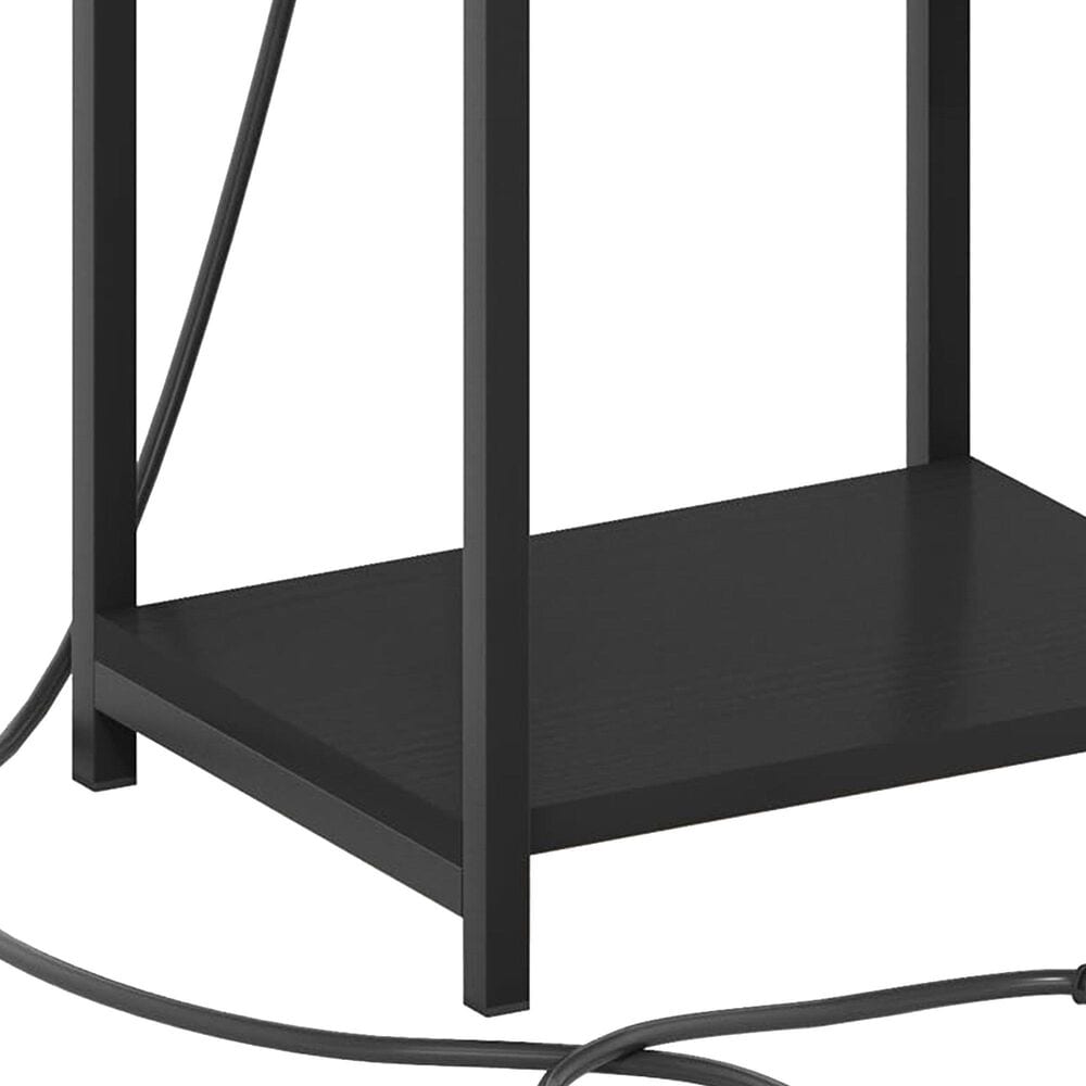 HOMLUX 22.7" 3-Tier End Table in Americano and Black, , large