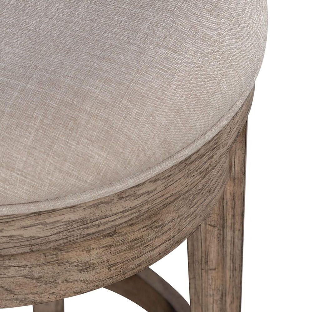 Belle Furnishings City Scape Upholstered Swivel Console Stool in Burnished Beige, , large