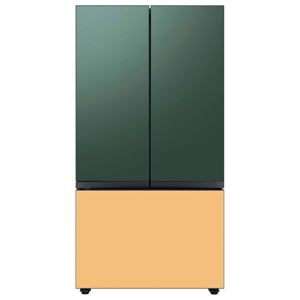 Samsung Bespoke 3-Door French Door Refrigerator Bottom Panel in Sunrise Yellow Glass, , large