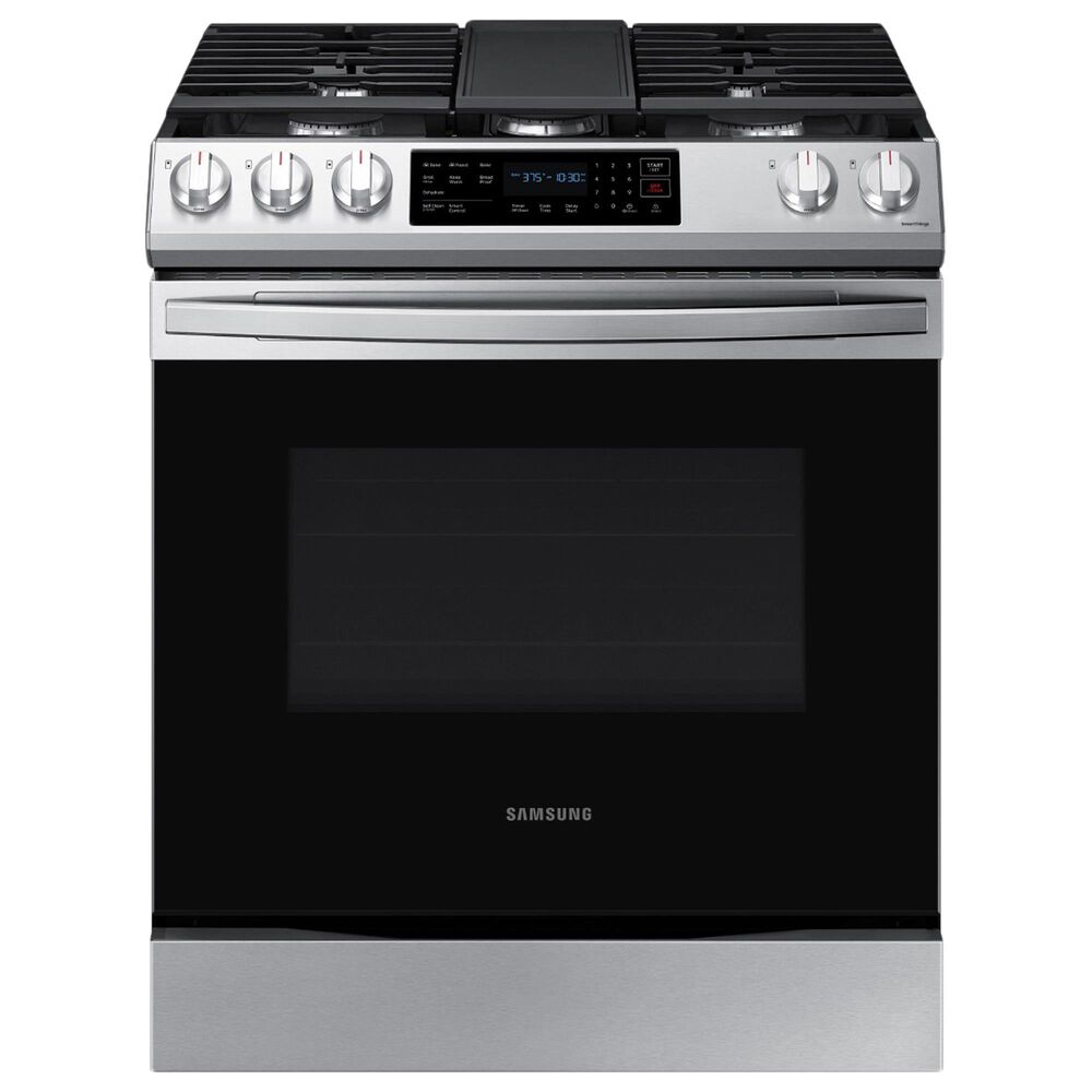 Samsung 6.0 Cu. Ft. Front Control Slide-in Gas Range with Convection and Wi-Fi in Stainless Steel, , large