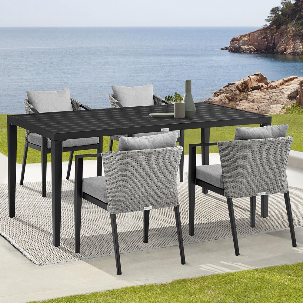 Blue River Aileen 5-Piece Patio Dining Set in Black and Grey, , large