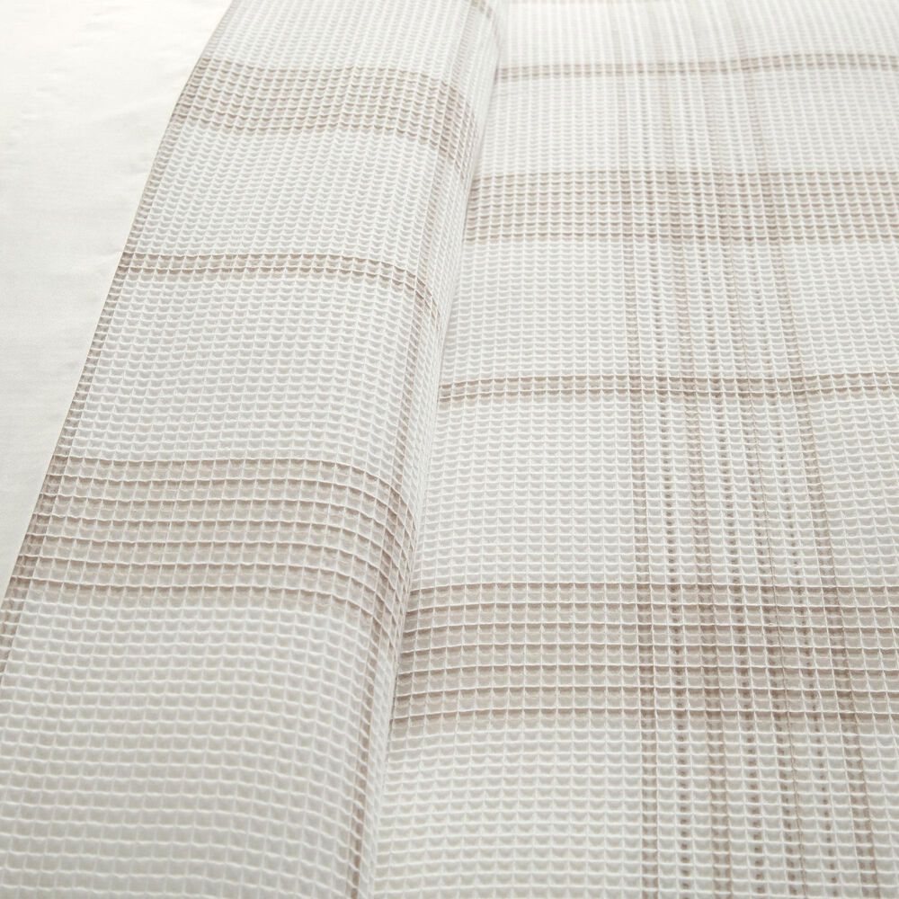 Levtex Waffle Plaid 3-Piece King/California King Comforter Set in Taupe and Cream, , large