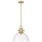 Golden Lighting Hines Large Pendant Light with Seeded Glass in Brushed Champagne Bronze, , large