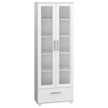 Dayton Serra 5-Shelf Bookcase in White, , large