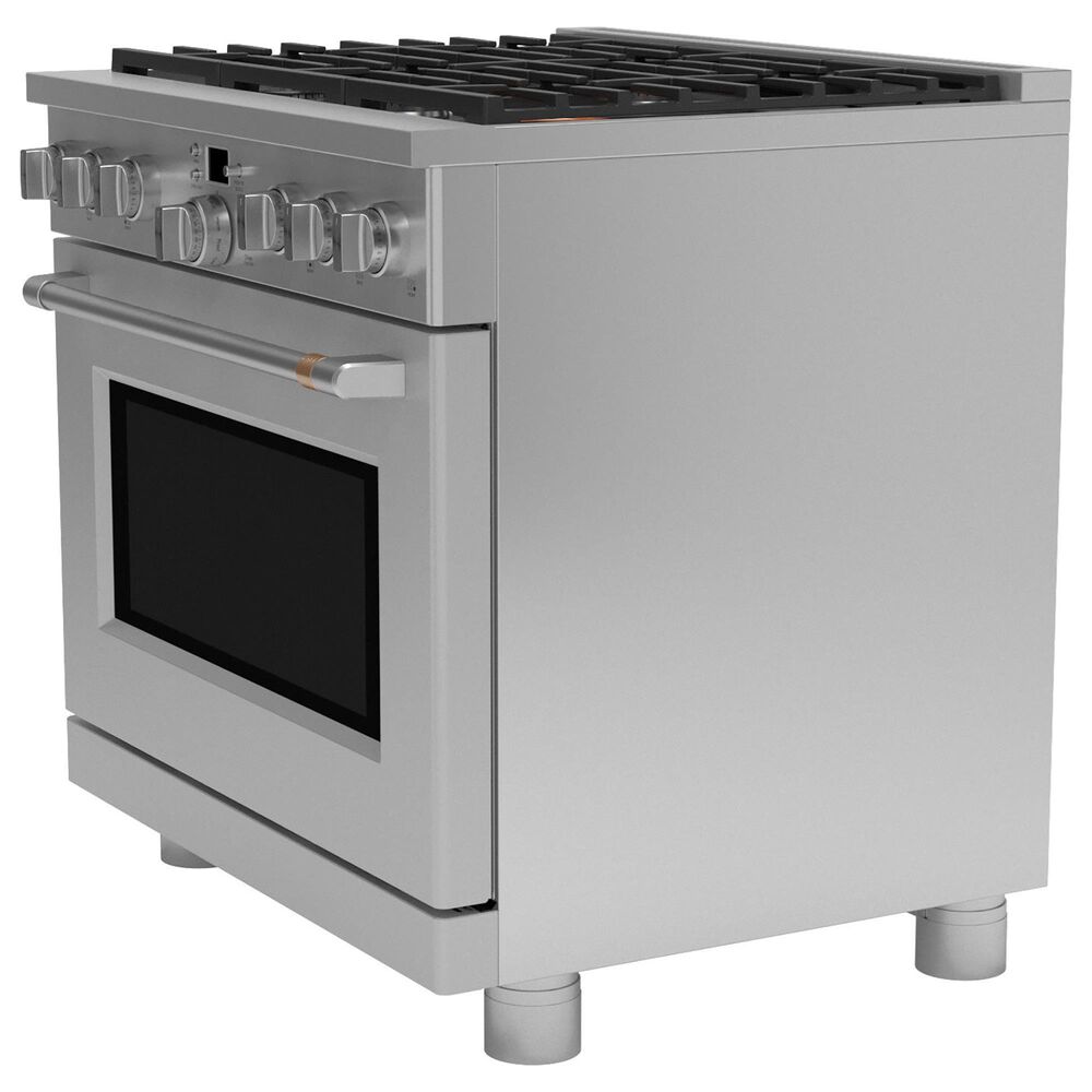 Cafe 5.75 Cu. Ft. Freestanding Dual Fuel Range in Stainless Steel and Brushed Stainless NFM