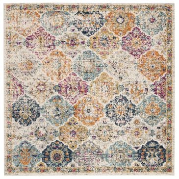 Safavieh Madison MAD611B 4" Square Cream and Navy Area Rug, , large