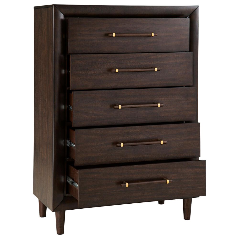 Ashley Dantenton 5 Drawer Chest in Merlot, , large