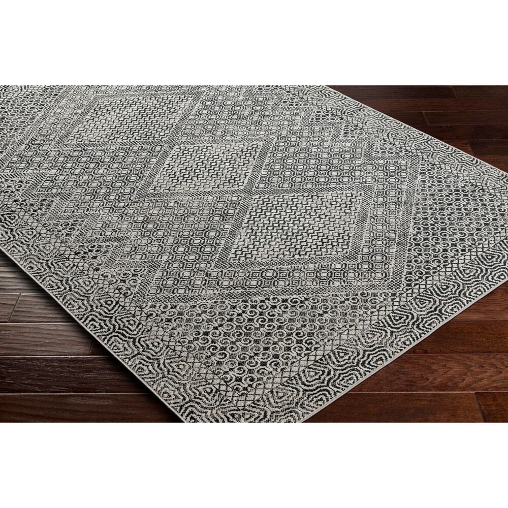 Surya Lavadora LVR2341 6&#39;7&quot; x 9&#39; Black, Gray and Light Gray Area Rug, , large