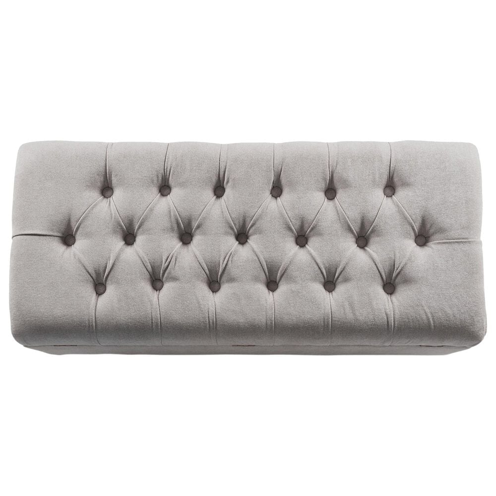Kinfine Ainsley Storage Bench with Gray Cushion in Dark Walnut, , large