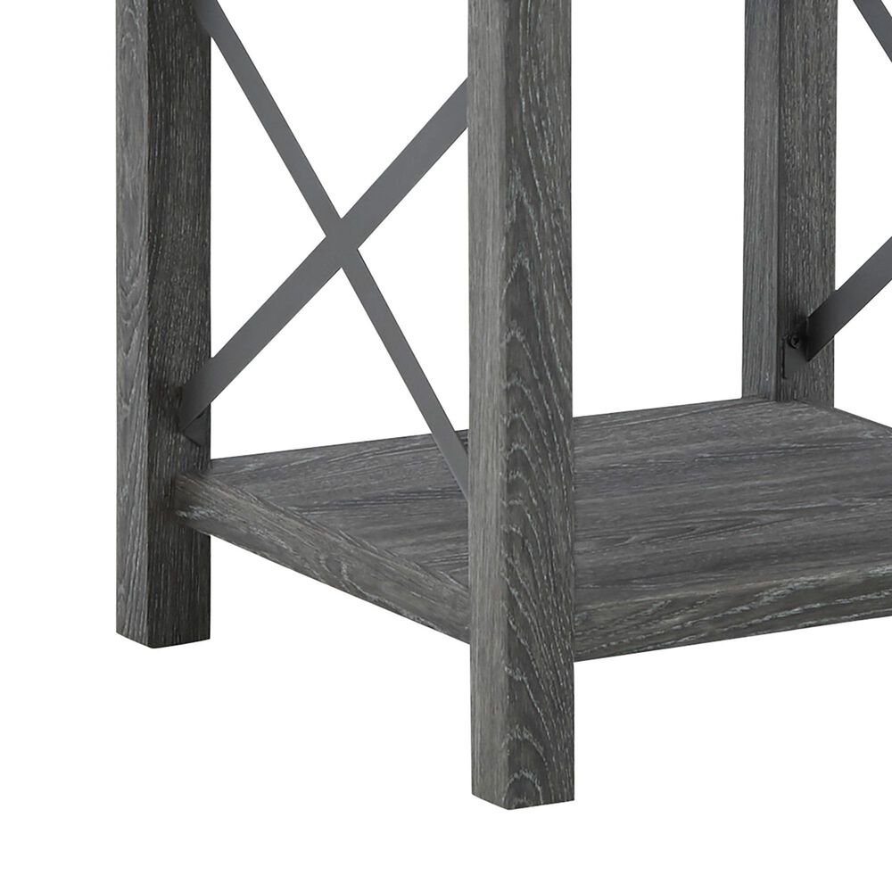 Ashley Freedan Square End Table in Grayish Brown, , large