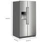 Maytag 28.7 Cu. Ft. Wide Full-Depth Side-by-Side Refrigerator in Fingerprint Resistant Stainless, , large