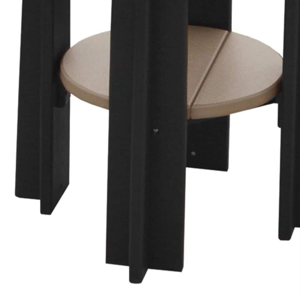 Amish Orchard 3-Piece Patio Counter Height Dining Set in Weatherwood and Black, , large