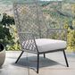 Blue River Marco Outdoor Lounge Chair with Gray Rope in Black, , large