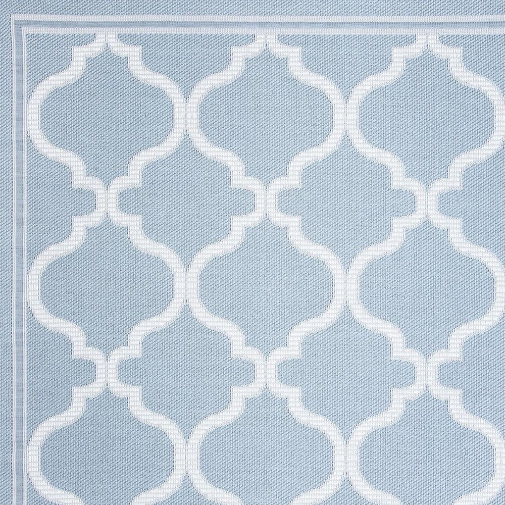 Safavieh Bermuda BMU810M 6&#39;7&quot; Round Light Blue and Ivory Indoor/Outdoor Area Performance Rug, , large