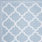 Safavieh Bermuda BMU810M 6"7" Round Light Blue and Ivory Indoor/Outdoor Area Performance Rug, , large