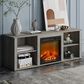 HOMLUX 59" Fireplace TV Stand in French Oak Grey, , large