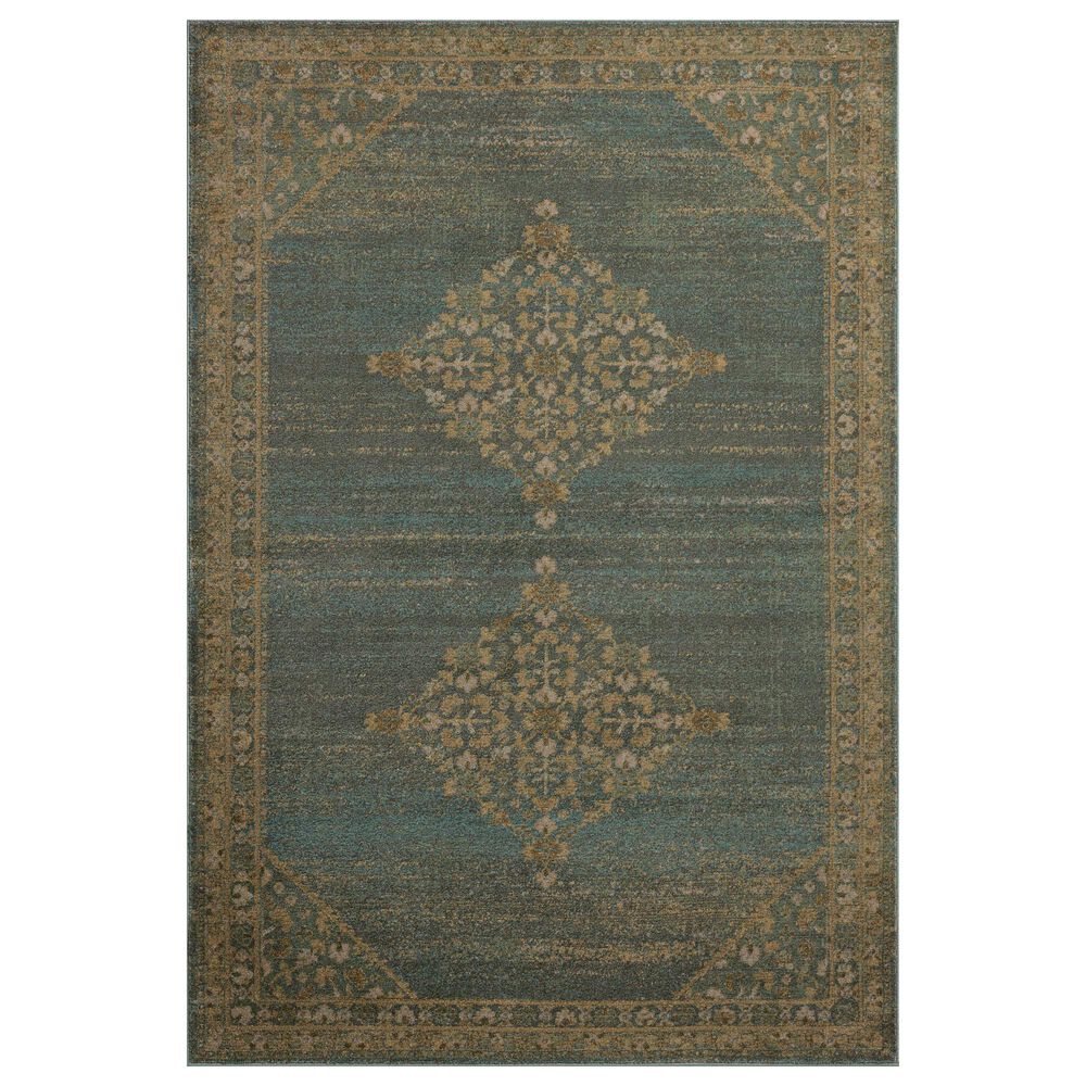 Magnolia Home Mona Aqua and Wheat 8"10" x 12" Area Rug, , large