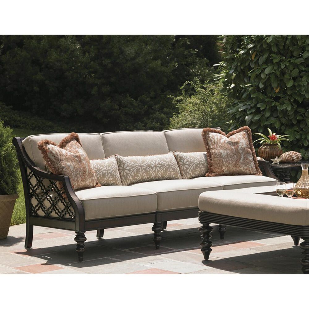 Tommy Bahama Outdoor Living Black Sands Sofa in Taupe, , large
