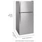 WHIRLPOOL 4-Piece Kitchen Package with 18.25 Cu. Ft. Top-Freezer Refrigerator and 5.3 Cu. Ft. Electric Range in Stainless Steel, , large