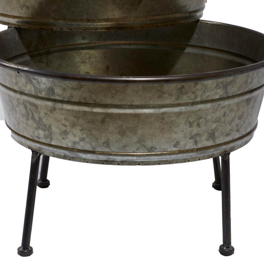 Maple and Jade 26&quot; Farmhouse 3-Tier Tub Fountain in Gray, , large