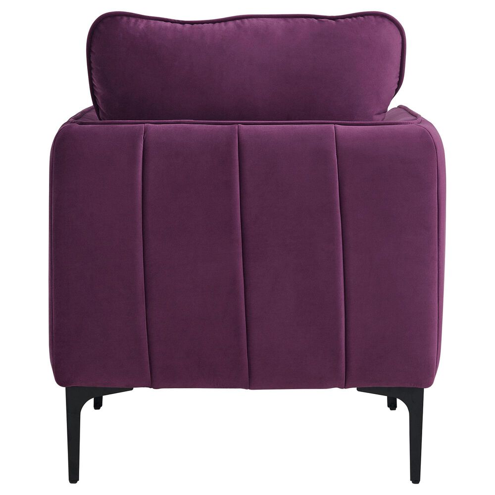 Mayberry Hill Rae Accent Chair in Lavish Purple Velvet, , large