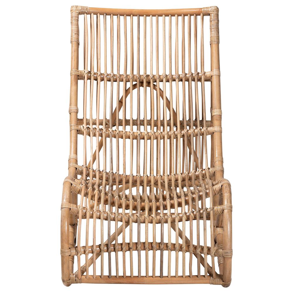 Baxton Studio Genera Rattan Lounge Chair in Natural, , large