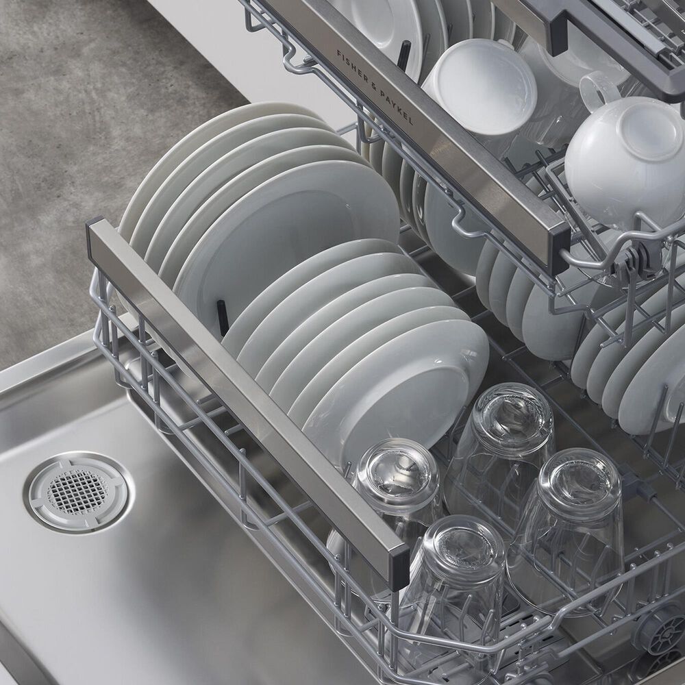 Fisher &amp; Paykel Series 7 24" Tall Built-in Dishwasher with Pocket Handle in Stainless Steel, , large