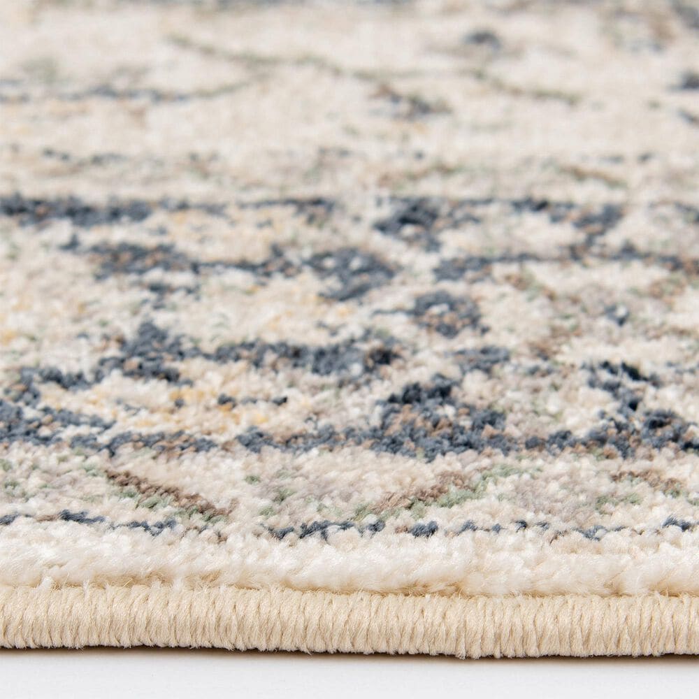 Central Oriental Minerva Hester 7&#39;10&quot; x 9&#39;10&quot; Alabaster and Vintage Blue Area Rug, , large