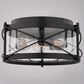 Vaxcel Harrison 3-Light Flush Mount in Matte Black, , large
