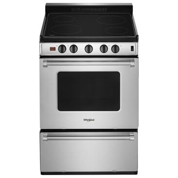 Whirlpool 24" Smooth Top Electric Range with Upswept in Stainless Steel, , large