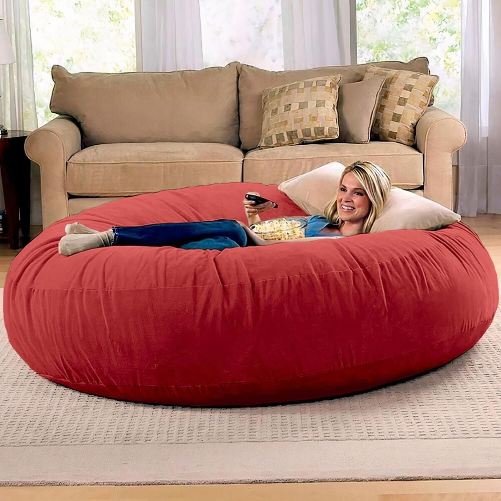 Jaxx 6&#39; Cocoon Large Bean Bag Chair in Cinnabar, , large